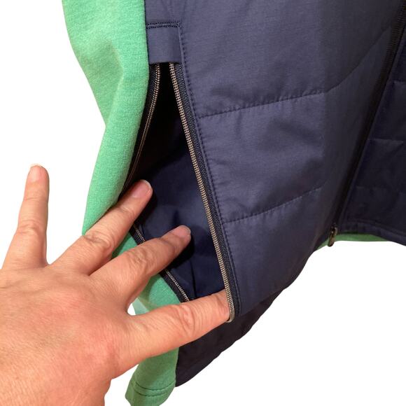 RLX Ralph Lauren Performance Hybrid Golf Vest Full Zip Navy/Green Size XXL NWT - Picture 10 of 16